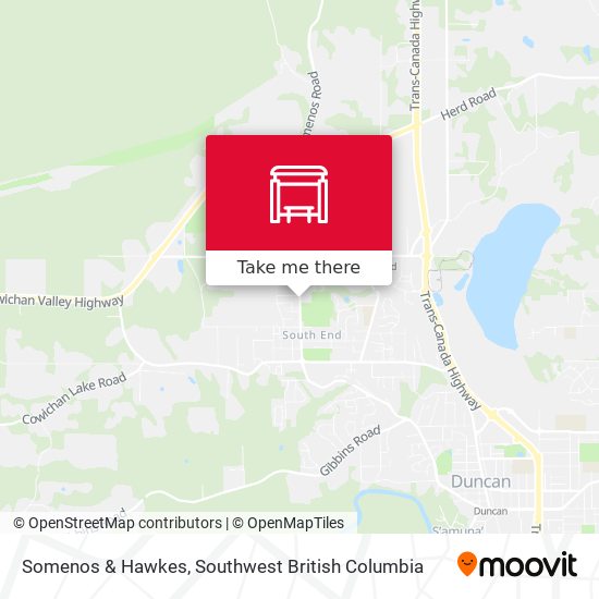 Somenos & Hawkes map
