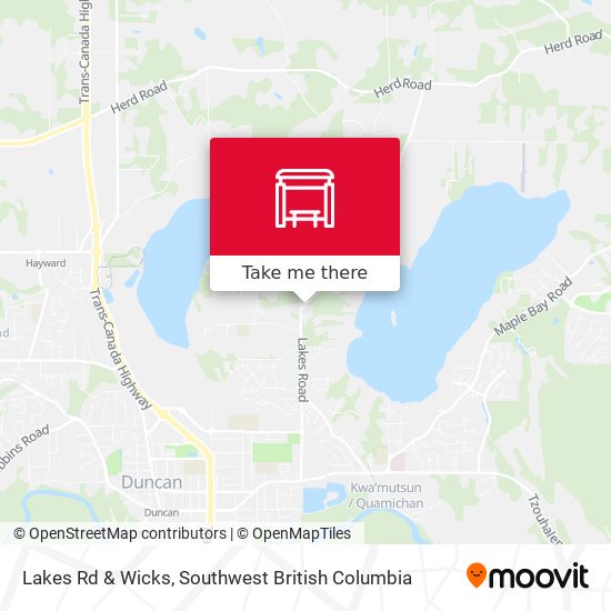 Lakes Rd & Wicks map