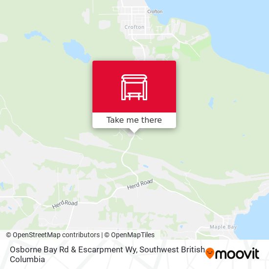 Osborne Bay Rd & Escarpment Wy map