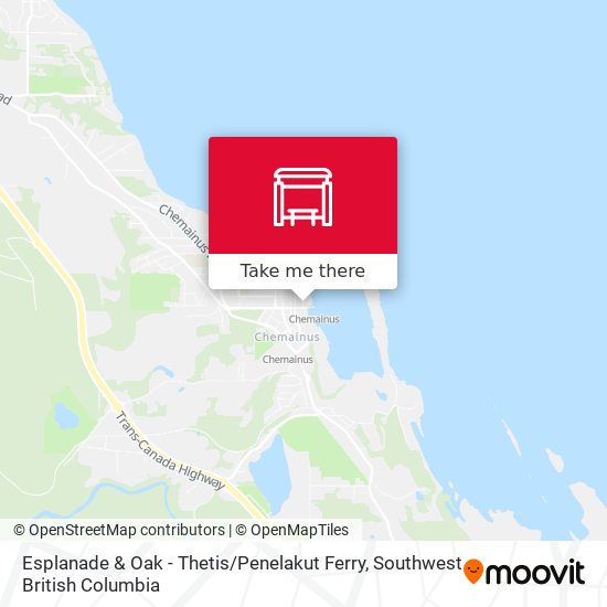 Esplanade & Oak - Thetis / Penelakut Ferry map