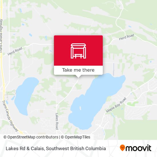 Lakes Rd & Calais map
