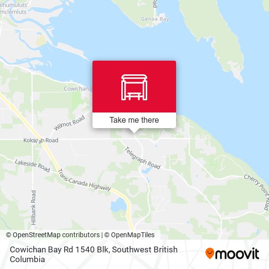 Cowichan Bay Rd 1540 Blk map