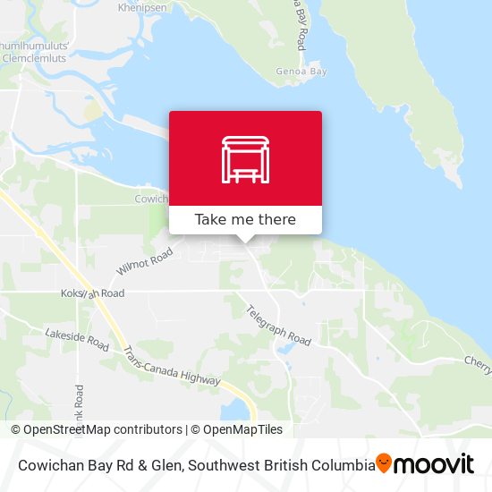 Cowichan Bay Rd & Glen map