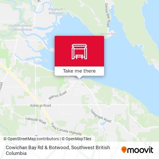 Cowichan Bay Rd & Botwood map