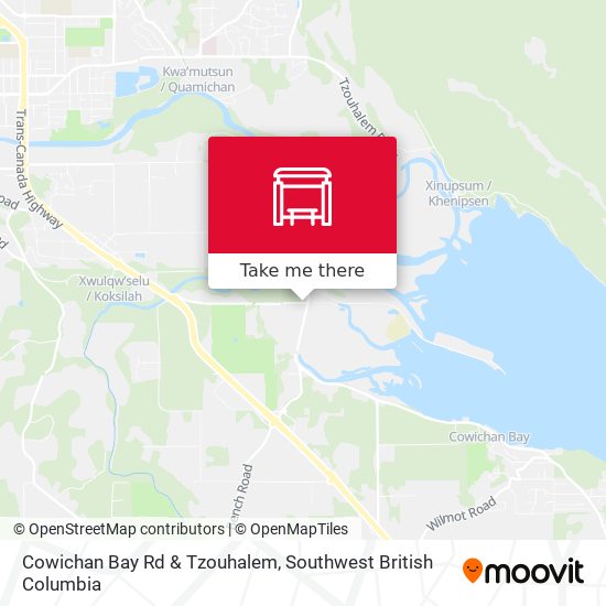 Cowichan Bay Rd & Tzouhalem map