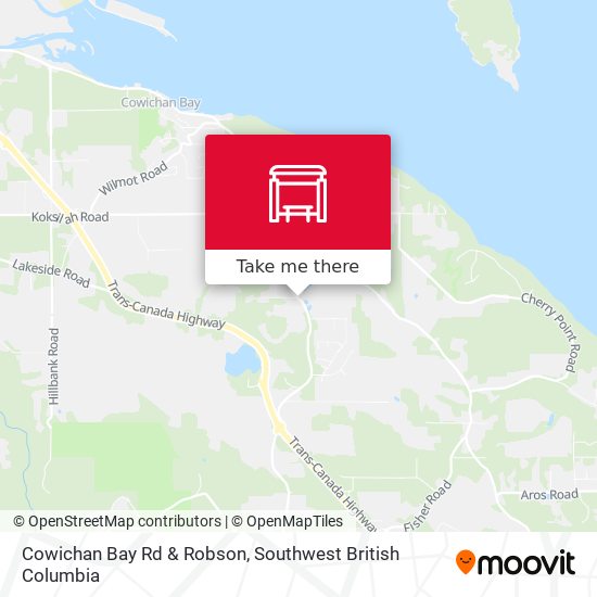 Cowichan Bay Rd & Robson map