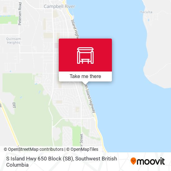 S Island Hwy 650 Block (SB) map