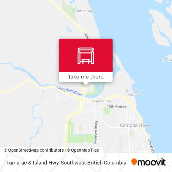 Tamarac & Island Hwy map
