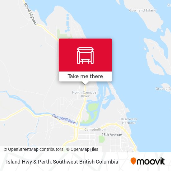 Island Hwy & Perth map