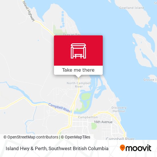Island Hwy & Perth map