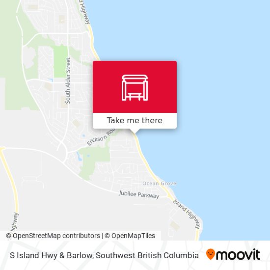 S Island Hwy & Barlow map