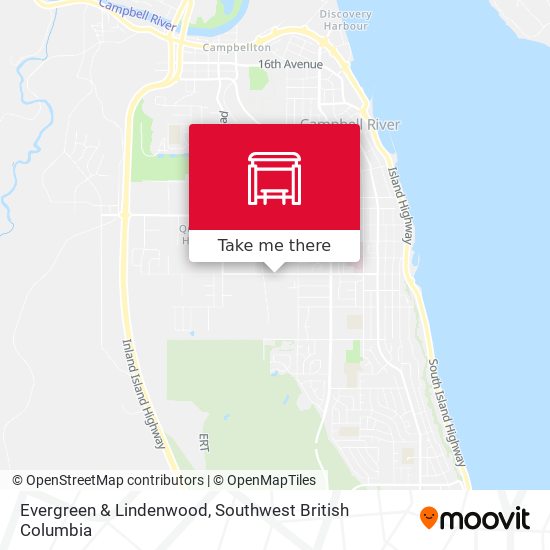 Evergreen & Lindenwood map