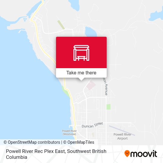 Powell River Rec Plex East map