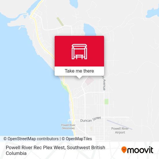 Powell River Rec Plex West map