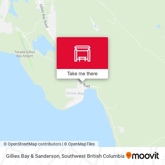 Gillies Bay & Sanderson map