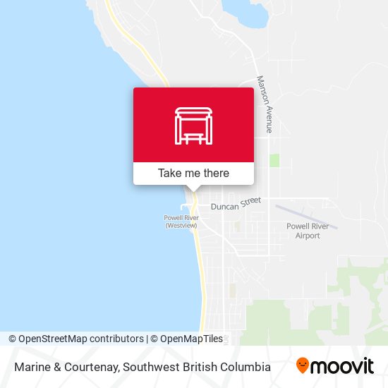 Marine & Courtenay map