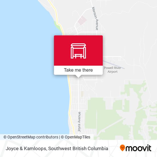 Joyce & Kamloops map