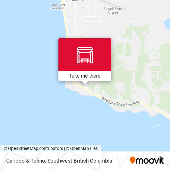 Cariboo & Tofino map