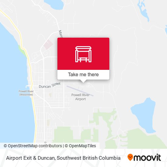 Airport Exit & Duncan map