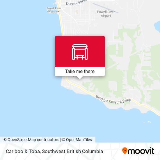 Cariboo & Toba map