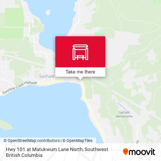Hwy 101 at Matukwum Lane North map