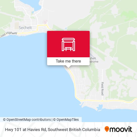Hwy 101 at Havies Rd map