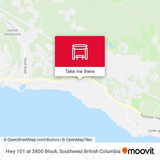 Hwy 101 at 3800 Block map