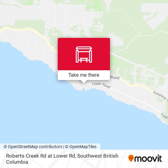 Roberts Creek Rd at Lower Rd map