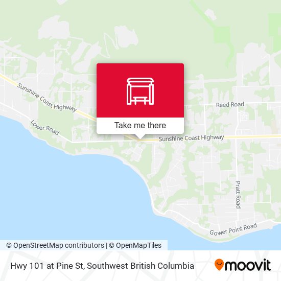 Hwy 101 at Pine St map