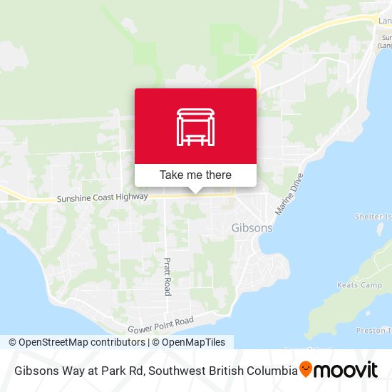 Gibsons Way at Park Rd map