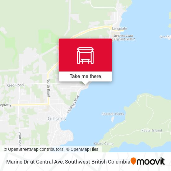 Marine Dr at Central Ave map