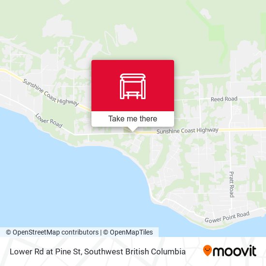 Lower Rd at Pine St map