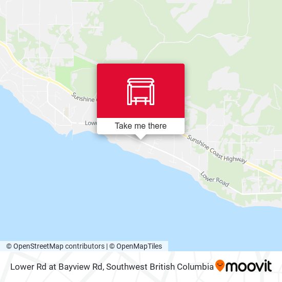 Lower Rd at Bayview Rd map