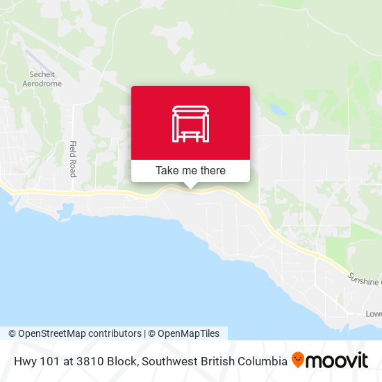 Hwy 101 at 3810 Block map