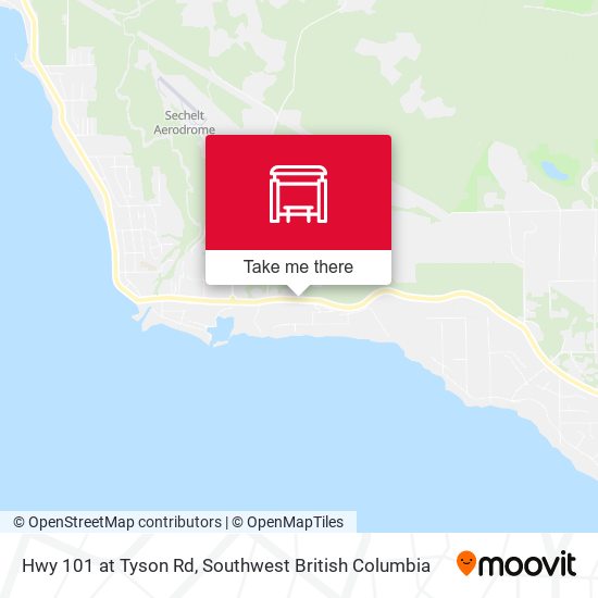 Hwy 101 at Tyson Rd map