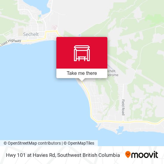 Hwy 101 at Havies Rd map