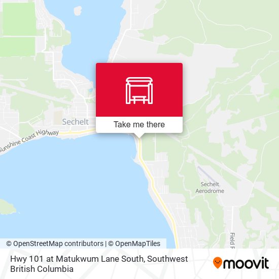 Hwy 101 at Matukwum Lane South map