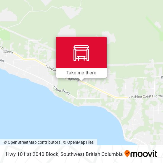 Hwy 101 at  2040 Block map