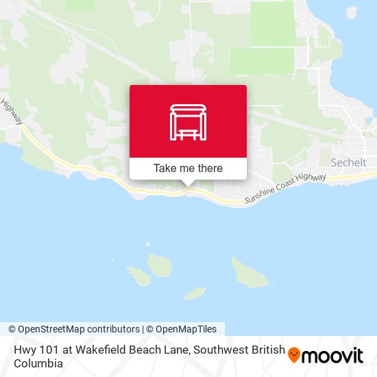 Hwy 101 at Wakefield Beach Lane map