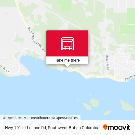 Hwy 101 at Leanne Rd map