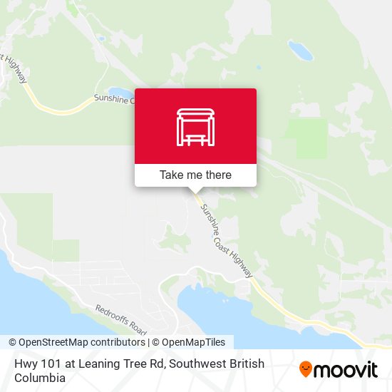 Hwy 101 at Leaning Tree Rd map