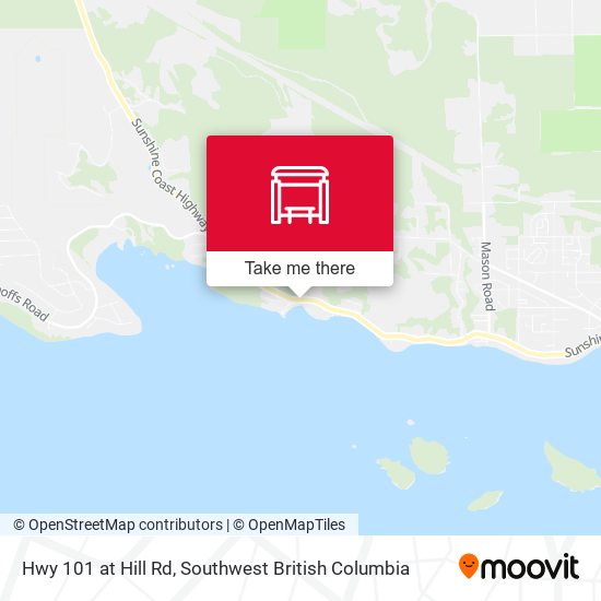Hwy 101 at Hill Rd map