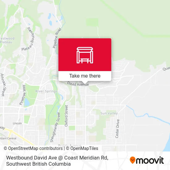 Westbound David Ave @ Coast Meridian Rd map