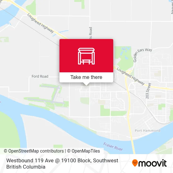 Westbound 119 Ave @ 19100 Block map