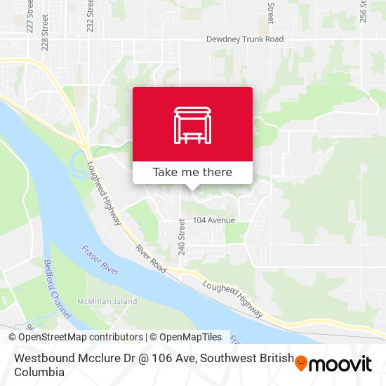 Westbound Mcclure Dr @ 106 Ave map