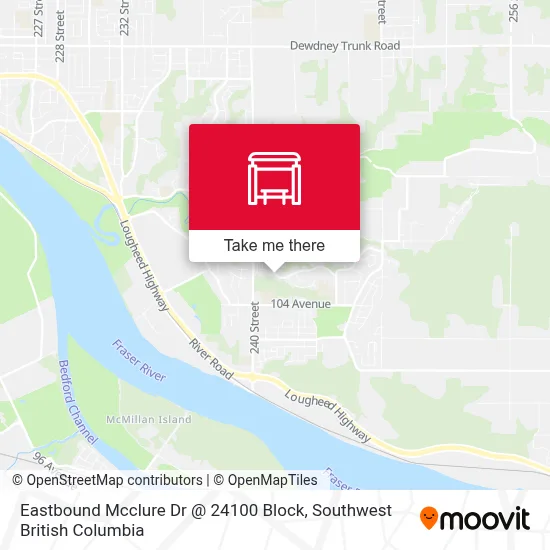 Eastbound Mcclure Dr @ 24100 Block map
