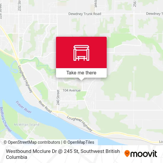 Westbound Mcclure Dr @ 245 St plan