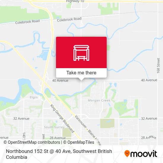Northbound 152 St @ 40 Ave map