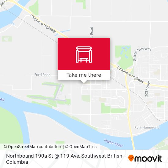 Northbound 190a St @ 119 Ave map
