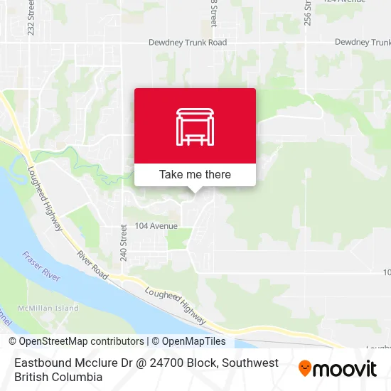 Eastbound Mcclure Dr @ 24700 Block map